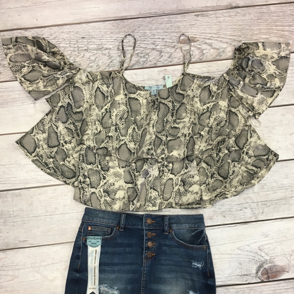 snake skin top